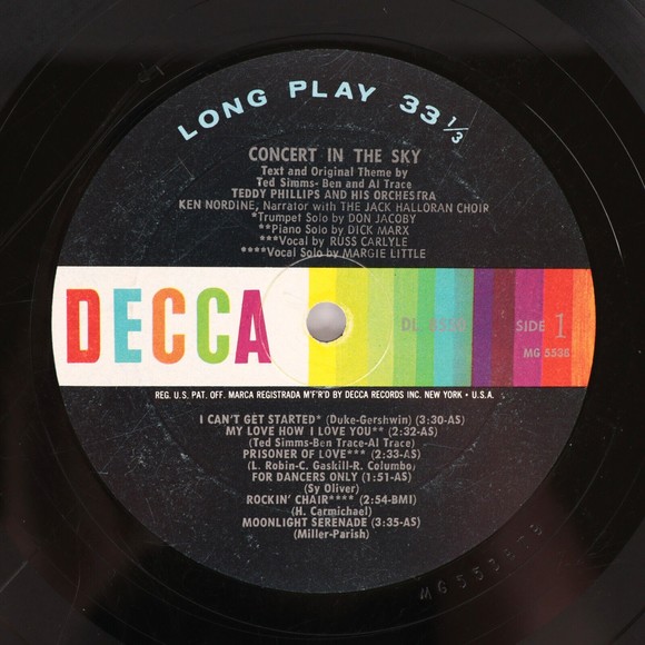 Ken Nordine – Concert In The Sky - Teddy Phillips And His Orchestra 12" Vinyl LP - Picture 5 of 10